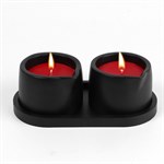 Набор из 2 низкотемпературных свечей для БДСМ «Оки-Чпоки» с ароматом земляники - фото 1434658
