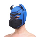 Синяя неопреновая БДСМ-маска Puppy Play - фото 1434247