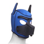 Синяя неопреновая БДСМ-маска Puppy Play - фото 1434256