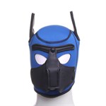 Синяя неопреновая БДСМ-маска Puppy Play - фото 1434254