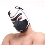 Белая неопреновая БДСМ-маска Puppy Play - фото 1434258