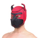 Красная неопреновая БДСМ-маска Puppy Play - фото 1434271