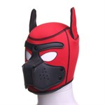 Красная неопреновая БДСМ-маска Puppy Play - фото 1434277