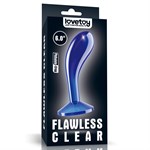 Синяя анальная втулка Flawless Clear Prostate Plug 6.0 - 15 см. - фото 1435308