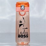 Оранжевая бутылка для воды Lady Boss (520 мл.) 393654 - фото 778198