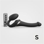 Черный безремневой страпон Multi Orgasm Size S с клиторальной стимуляцией - фото 1435605