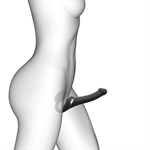 Черный безремневой страпон Multi Orgasm Size S с клиторальной стимуляцией - фото 1435606