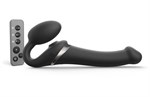 Черный безремневой страпон Multi Orgasm Size M с клиторальной стимуляцией - фото 1435610