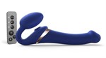 Синий безремневой страпон Multi Orgasm Size M с клиторальной стимуляцией - фото 1435616