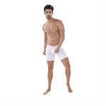 Белые удлиненные трусы-боксеры Classic Match Long Boxer 397838