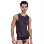 Черная прозрачная мужская майка Audacy Tank Top 398548 - фото 151520