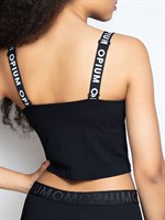 Женский укороченный топ из мягкого трикотажа в рубчик 399004