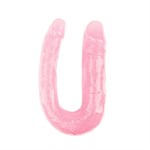 Розовый U-образный фаллоимитатор 13 Inch Dildo - 17 см. - фото 1435028