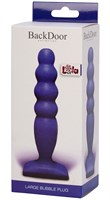 Фиолетовый анальный стимулятор Large Bubble Plug - 14,5 см. - фото 143117