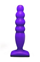 Фиолетовый анальный стимулятор Large Bubble Plug - 14,5 см. - фото 239431