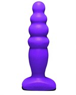 Фиолетовый анальный стимулятор Small Bubble Plug - 11 см. - фото 143120