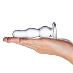 Анальный стимулятор-елочка из прозрачного стекла - 10 см. 40692