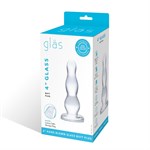 Анальный стимулятор-елочка из прозрачного стекла - 10 см. 40692