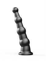 Анальная пробка платинового цвета с изгибом - 20,5 см. 40696