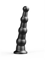 Анальная пробка платинового цвета с изгибом - 20,5 см. 40696