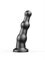 Анальная пробка платинового цвета с изгибом - 16,5 см. 40697