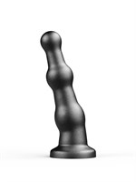 Анальная пробка платинового цвета с изгибом - 16,5 см. 40697