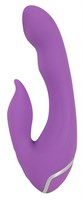 Фиолетовый вибромассажёр для внутренней и наружной стимуляции Purple Vibe G-Spot - 20 см. - фото 157574