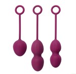 Набор фиолетовых вагинальных шариков Nova Ball со смещенным центром тяжести - фото 1359180