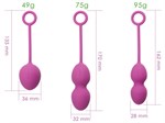 Набор фиолетовых вагинальных шариков Nova Ball со смещенным центром тяжести - фото 1359182