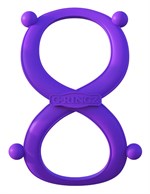 Фиолетовое эрекционное кольцо на пенис и мошонку Infinity Ring - фото 126902