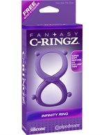 Фиолетовое эрекционное кольцо на пенис и мошонку Infinity Ring - фото 126905