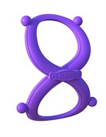 Фиолетовое эрекционное кольцо на пенис и мошонку Infinity Ring - фото 126899
