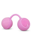 Розовые вагинальные шарики с вибрацией - фото 144068