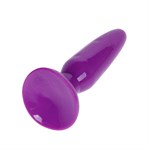 Фиолетовая анальная пробка с присоской - 13,5 см. - фото 144487