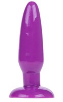 Фиолетовая анальная пробка с присоской - 13,5 см. - фото 313817