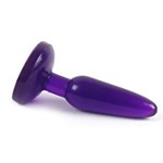 Фиолетовая анальная пробка с присоской - 15 см. - фото 1391305