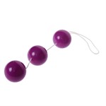 Фиолетовые вагинальные шарики на веревочке - фото 1431014