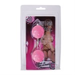 Розовые глянцевые вагинальные шарики - фото 308110