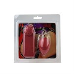 Темно-розовое виброяйцо на пульте управления - фото 248610