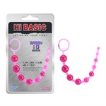 Розовая анальная цепочка с колечком Sassy Anal Beads - 26,7 см. - фото 1418533
