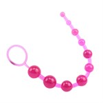 Розовая анальная цепочка с колечком Sassy Anal Beads - 26,7 см. - фото 1418532