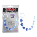 Голубая анальная цепочка Sassy Anal Beads - 26,7 см. - фото 1424636