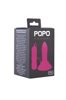 Розовая вибровтулка с выносным пультом управления вибрацией 	POPO Pleasure - 11,9 см. - фото 1359850