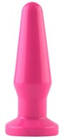 Розовая анальная втулка с закруглённой головкой POPO Pleasure - 12,4 см. - фото 144676
