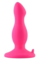Розовая анальная втулка с присоской в основании POPO Pleasure - 10,5 см. - фото 144678