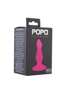 Розовая анальная втулка с присоской в основании POPO Pleasure - 10,5 см. - фото 144677