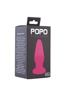 Розовая анальная втулка из эластомера POPO Pleasure - 13,6 см. - фото 219776