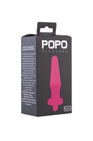 Розовая вибровтулка с закруглённым кончиком POPO Pleasure - 12,4 см. - фото 1155959