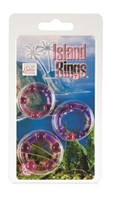 Набор из трех розовых колец разного размера Island Rings - фото 144829