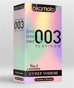 Сверхтонкие и сверхчувствительные презервативы Okamoto 003 Platinum - 10 шт. - фото 144838